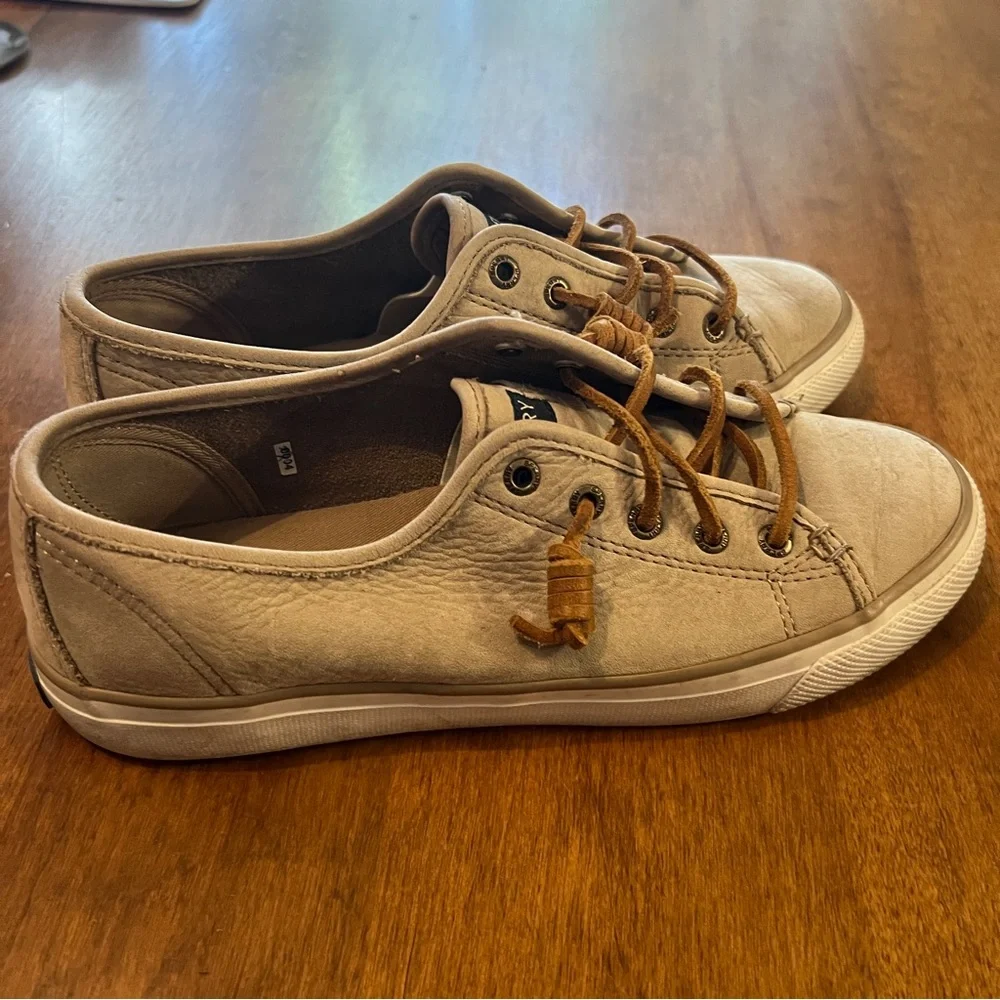 Vintage Beige Sperry Top Sliders Size 7 - Picture 3 of 5